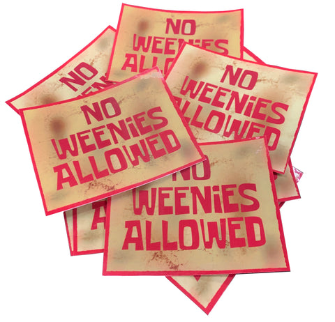 No Weenies Sticker